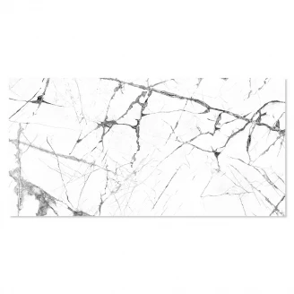 Marmor Klinker Shirokuma Vit Polerad 75x150 cm